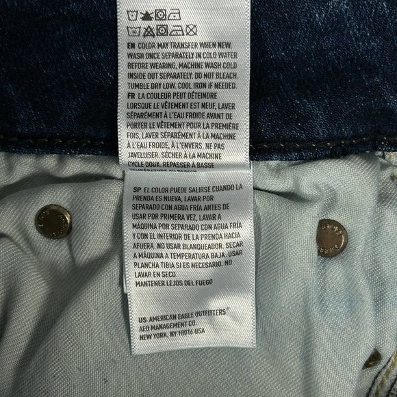 American Eagle Jeans Men 24x26.75* Airflex Distressed Skinny Blue Stretch - Picture 16 of 16